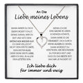 22Feels® Ich Liebe Dich Frauen Geschenk Silber 925/000 Schmuck "Meines Lebens" Ehefrau Freundin Herz Halskette Valentinstag Hochzeitstag Jahrestag-Schmuck mit Botschaftskarte - Herz21-22Feels