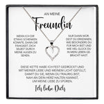 22Feels® Freundin Geschenk Silber Ich Liebe Dich Schmuck Frauen Silber 925/000 Herz Halskette Valentinstag Jahrestag Damen Collier Liebesbeweis-Schmuck mit Botschaftskarte - Herz21-22Feels