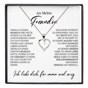 22Feels® Freundin Geschenk Silber Ich Liebe Dich Schmuck Frauen Silber 925/000 Herz Halskette Valentinstag Jahrestag Damen Collier Liebesbeweis-Schmuck mit Botschaftskarte - Herz21-22Feels