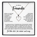 22Feels® Freundin Geschenk Silber Ich Liebe Dich Schmuck Frauen Silber 925/000 Herz Halskette Valentinstag Jahrestag Damen Collier Liebesbeweis-Schmuck mit Botschaftskarte - Herz21-22Feels