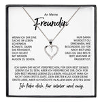 22Feels® Freundin Geschenk Silber Ich Liebe Dich Schmuck Frauen Silber 925/000 Herz Halskette Valentinstag Jahrestag Damen Collier Liebesbeweis-Schmuck mit Botschaftskarte - Herz21-22Feels
