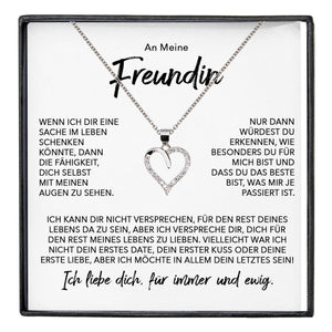 22Feels® Freundin Geschenk Silber Ich Liebe Dich Schmuck Frauen Silber 925/000 Herz Halskette Valentinstag Jahrestag Damen Collier Liebesbeweis-Schmuck mit Botschaftskarte - Herz21-22Feels