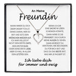 22Feels® Freundin Geschenk Silber Ich Liebe Dich Schmuck Frauen Silber 925/000 Herz Halskette Valentinstag Jahrestag Damen Collier Liebesbeweis-Schmuck mit Botschaftskarte - Herz21-22Feels