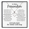 22Feels® Freundin Geschenk Silber Ich Liebe Dich Schmuck Frauen Silber 925/000 Herz Halskette Valentinstag Jahrestag Damen Collier Liebesbeweis-Schmuck mit Botschaftskarte - Herz21-22Feels