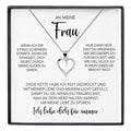 22Feels® Ehefrau Geschenk Ich Liebe Dich Schmuck Silber 925/000 Frauen Herz Halskette Valentinstag Schatz Hochzeitstag Damen Collier Ehejubiläum-Schmuck mit Botschaftskarte - Herz21-22Feels