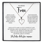 22Feels® Ehefrau Geschenk Ich Liebe Dich Schmuck Silber 925/000 Frauen Herz Halskette Valentinstag Schatz Hochzeitstag Damen Collier Ehejubiläum-Schmuck mit Botschaftskarte - Herz21-22Feels