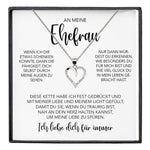 22Feels® Ehefrau Geschenk Ich Liebe Dich Schmuck Silber 925/000 Frauen Herz Halskette Valentinstag Schatz Hochzeitstag Damen Collier Ehejubiläum-Schmuck mit Botschaftskarte - Herz21-22Feels