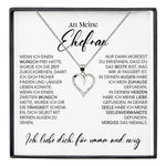 22Feels® Ehefrau Geschenk Ich Liebe Dich Schmuck Silber 925/000 Frauen Herz Halskette Valentinstag Schatz Hochzeitstag Damen Collier Ehejubiläum-Schmuck mit Botschaftskarte - Herz21-22Feels
