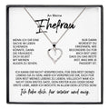 22Feels® Ehefrau Geschenk Ich Liebe Dich Schmuck Silber 925/000 Frauen Herz Halskette Valentinstag Schatz Hochzeitstag Damen Collier Ehejubiläum-Schmuck mit Botschaftskarte - Herz21-22Feels