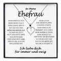 22Feels® Ehefrau Geschenk Ich Liebe Dich Schmuck Silber 925/000 Frauen Herz Halskette Valentinstag Schatz Hochzeitstag Damen Collier Ehejubiläum-Schmuck mit Botschaftskarte - Herz21-22Feels