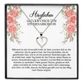 22Feels® Studienabschluss Geschenk Silber 925 Herz Halskette mit Karte Uni Studentin Glückwunsch Frauen Schmuck Bachelor Master Doktortitel Absolvia-Schmuck mit Botschaftskarte - Herz21-22Feels