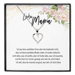 22Feels® Liebe Mama Geschenk Silber 925/000 Herz Halskette Muttertag Frauen Schmuck mit Karte Mutter Geburtstag Weihnachten Damen Collier Eltern-Schmuck mit Botschaftskarte - Herz21-22Feels