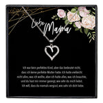 22Feels® Liebe Mama Geschenk Silber 925/000 Herz Halskette Muttertag Frauen Schmuck mit Karte Mutter Geburtstag Weihnachten Damen Collier Eltern-Schmuck mit Botschaftskarte - Herz21-22Feels