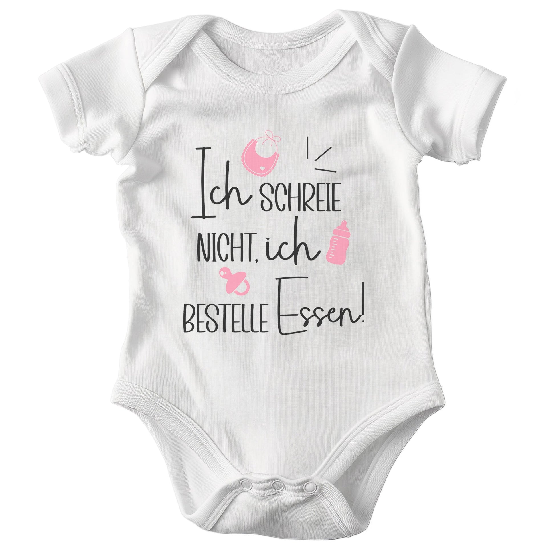 Mädchen Babybody Kurzarm BIO-Baumwolle Weiss Strampler Babyparty Geschenk Babshower Schlupfkragen Weicher Einteiler für Neugeborene Babys-Baby Body-22Feels