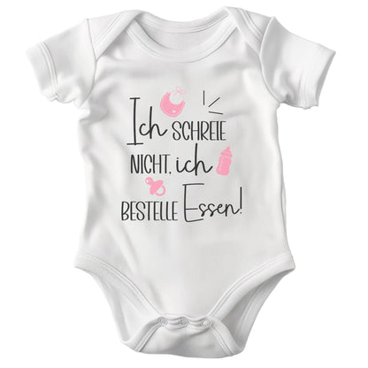Mädchen Babybody Kurzarm BIO-Baumwolle Weiss Strampler Babyparty Geschenk Babshower Schlupfkragen Weicher Einteiler für Neugeborene Babys-Baby Body-22Feels