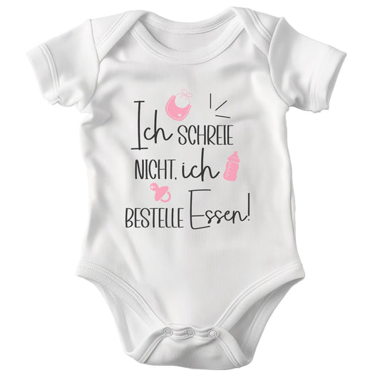 Mädchen Babybody Kurzarm BIO-Baumwolle Weiss Strampler Babyparty Geschenk Babshower Schlupfkragen Weicher Einteiler für Neugeborene Babys-Baby Body-22Feels