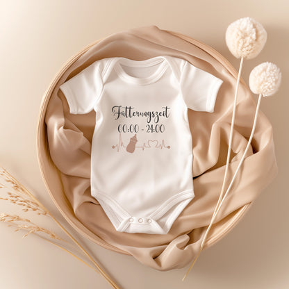 Unisex Babybody Kurzarm BIO-Baumwolle Weiss Strampler Babyparty Geschenk Babshower Schlupfkragen Weicher Einteiler für Neugeborene Babys-Baby Body-22Feels