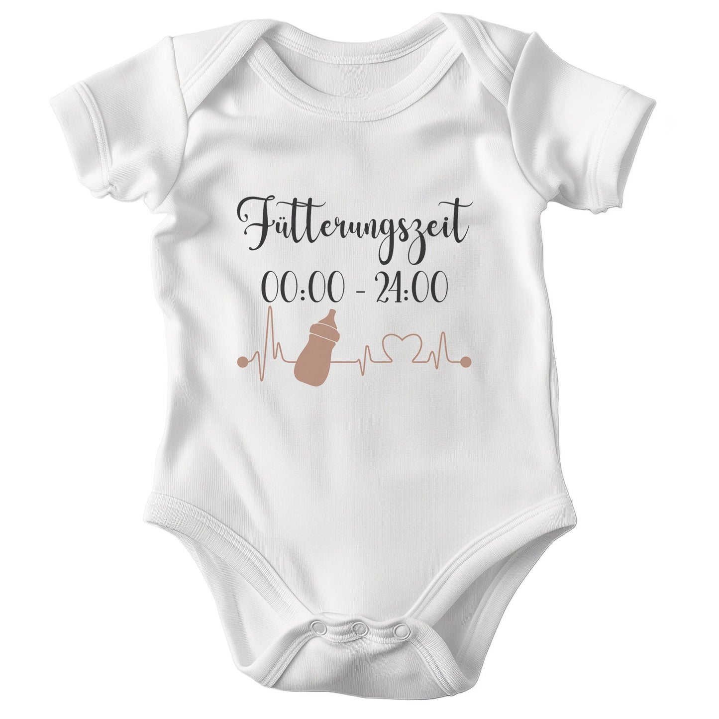 Unisex Babybody Kurzarm BIO-Baumwolle Weiss Strampler Babyparty Geschenk Babshower Schlupfkragen Weicher Einteiler für Neugeborene Babys-Baby Body-22Feels