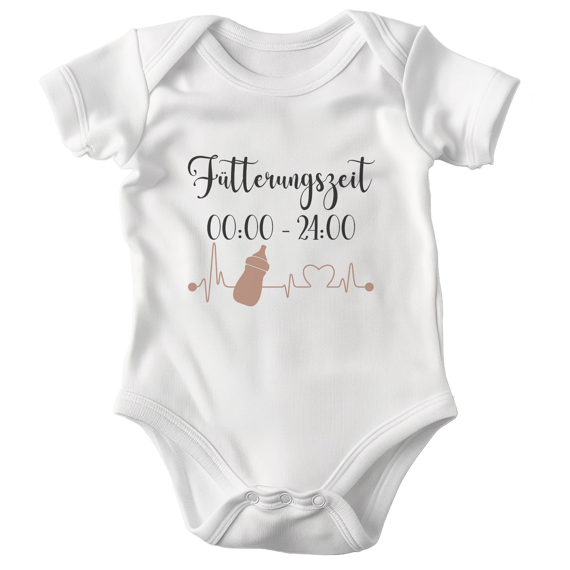 Unisex Babybody Kurzarm BIO-Baumwolle Weiss Strampler Babyparty Geschenk Babshower Schlupfkragen Weicher Einteiler für Neugeborene Babys-Baby Body-22Feels