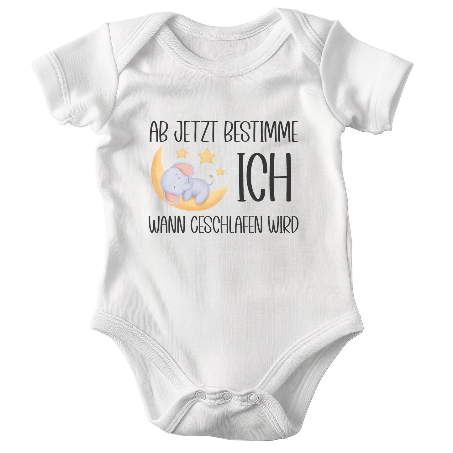 Unisex Babybody Kurzarm BIO-Baumwolle Weiss Strampler Babyparty Geschenk Babshower Schlupfkragen Weicher Einteiler für Neugeborene Babys-Baby Body-22Feels