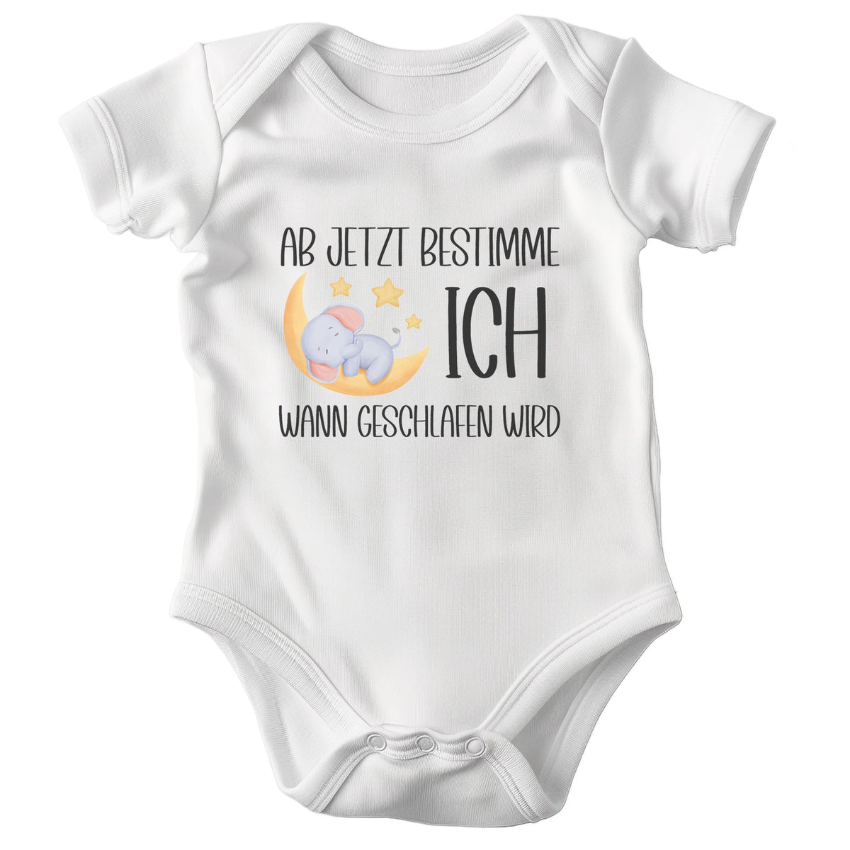 Unisex Babybody Kurzarm BIO-Baumwolle Weiss Strampler Babyparty Geschenk Babshower Schlupfkragen Weicher Einteiler für Neugeborene Babys-Baby Body-22Feels