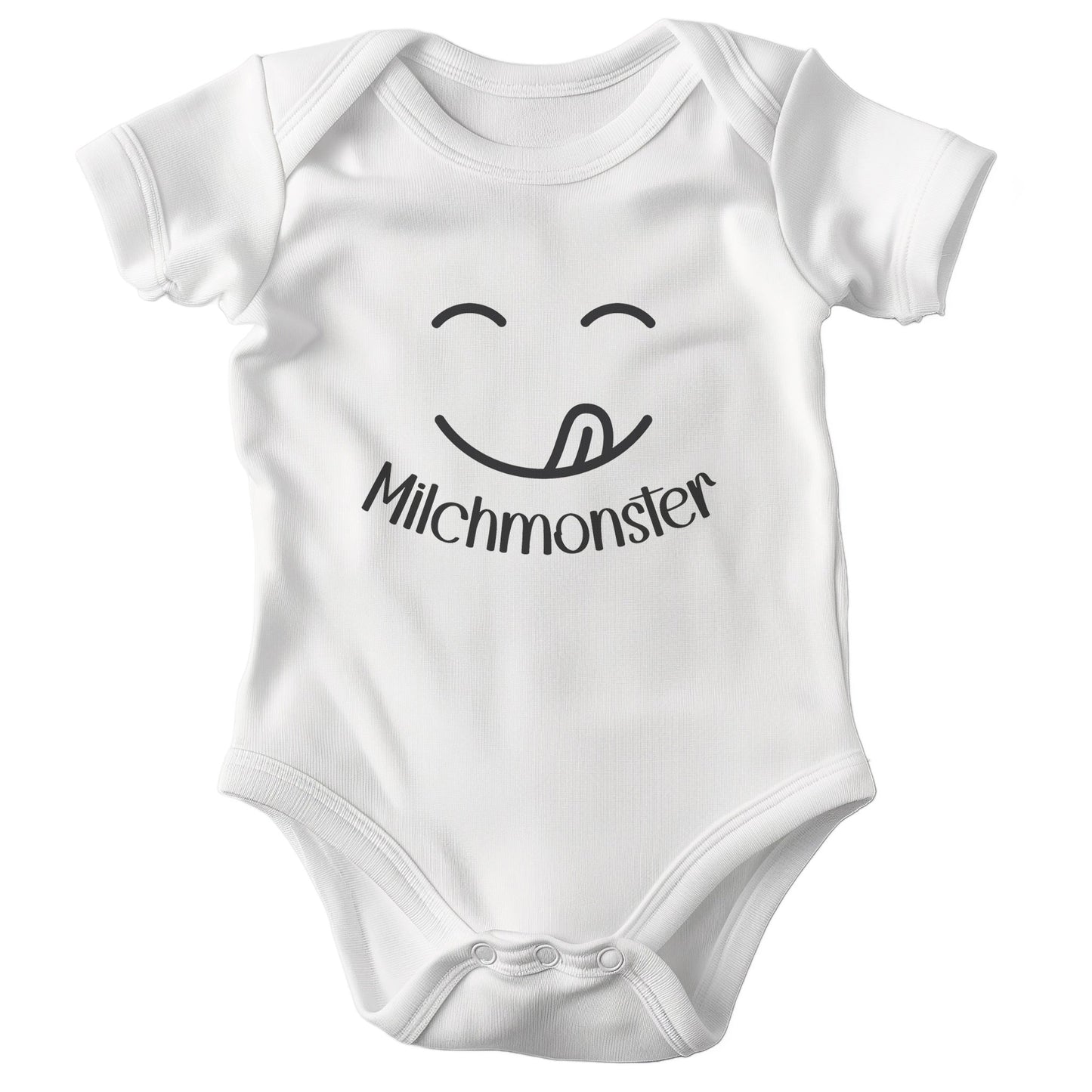 Unisex Babybody Kurzarm BIO-Baumwolle Weiss Strampler Babyparty Geschenk Babshower Schlupfkragen Weicher Einteiler für Neugeborene Babys-Baby Body-22Feels