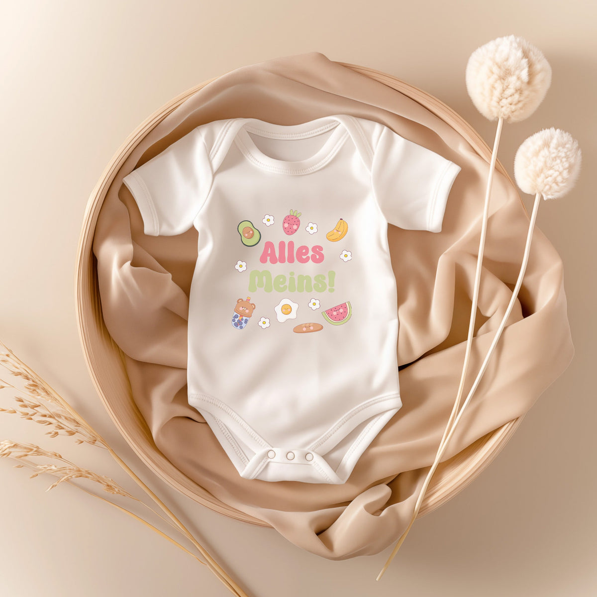 Unisex Babybody Kurzarm BIO-Baumwolle Weiss Strampler Babyparty Geschenk Babshower Schlupfkragen Weicher Einteiler für Neugeborene Babys-Baby Body-22Feels