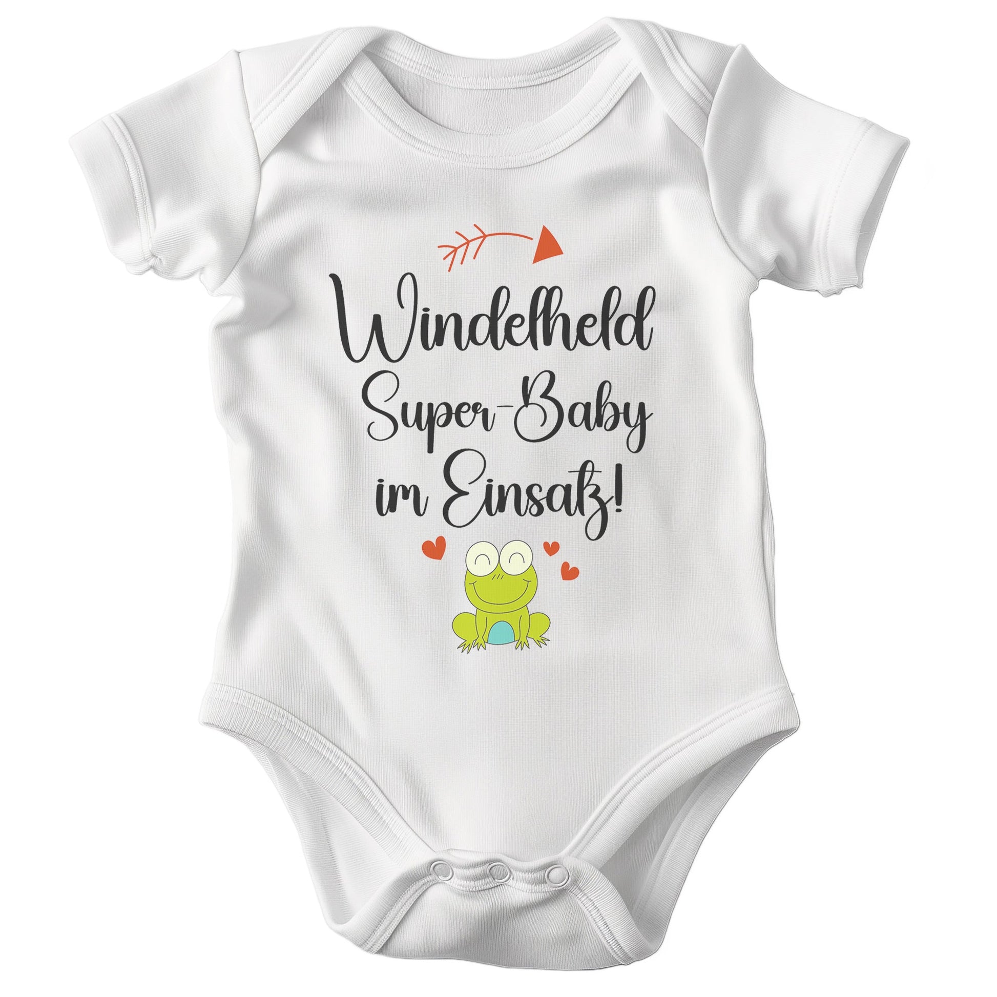 Unisex Babybody Windelheld Kurzarm BIO-Baumwolle Weiss Strampler Babyparty Geschenk Babshower Schlupfkragen Weicher Einteiler für Neugeborene Babys-Baby Body-22Feels