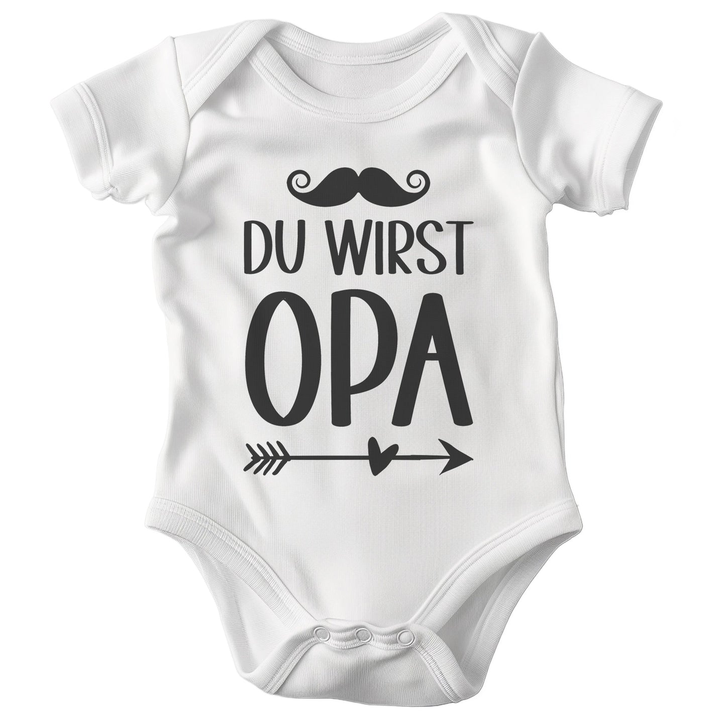Unisex Babybody Du Wirst Opa Kurzarm BIO-Baumwolle Weiss Strampler Babyparty Geschenk Babshower Schlupfkragen Weicher Einteiler für Neugeborene Babys-Baby Body-22Feels