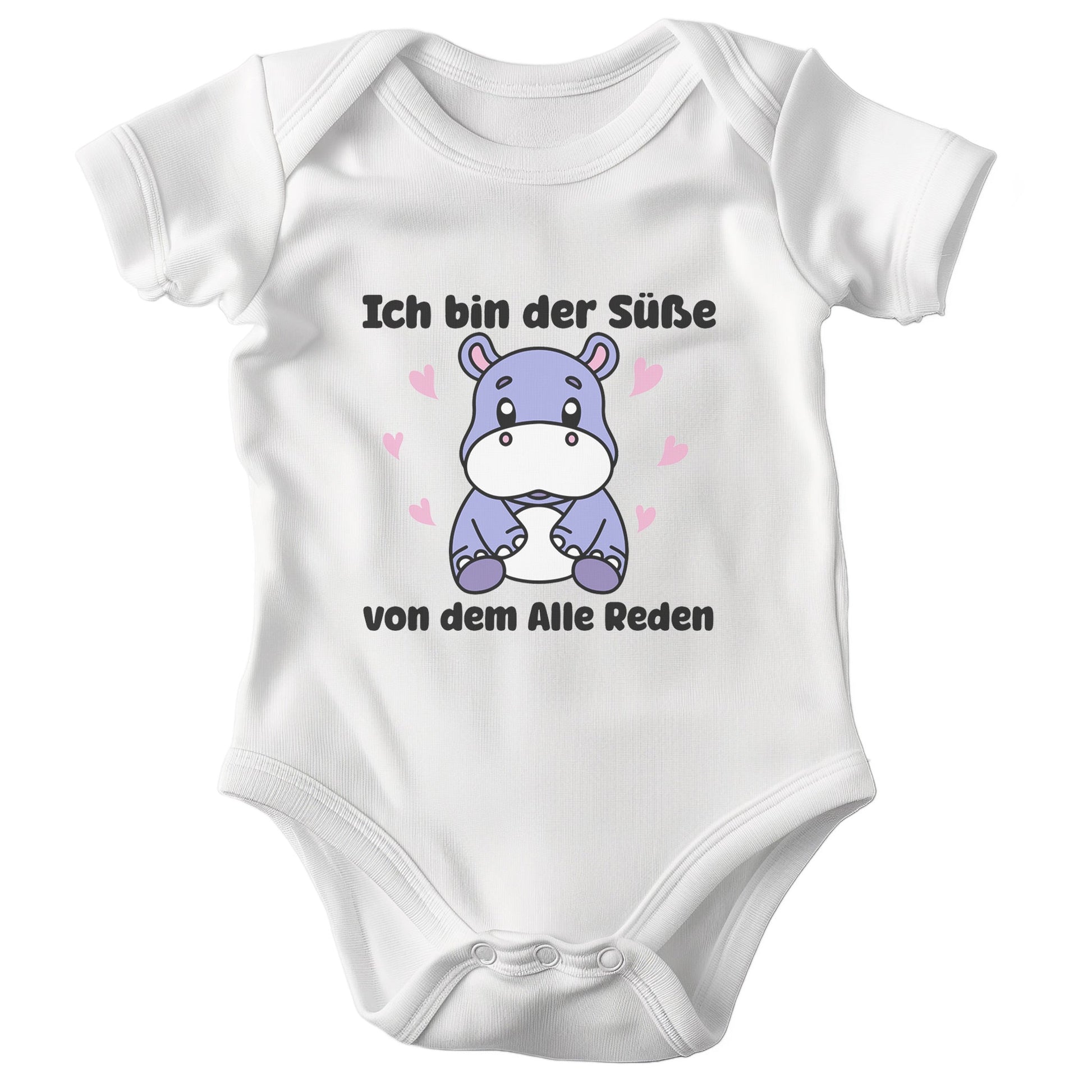 Jungs Babybody Der Süße Kurzarm BIO-Baumwolle Weiss Strampler Babyparty Geschenk Babshower Schlupfkragen Weicher Einteiler für Neugeborene Babys-Baby Body-22Feels
