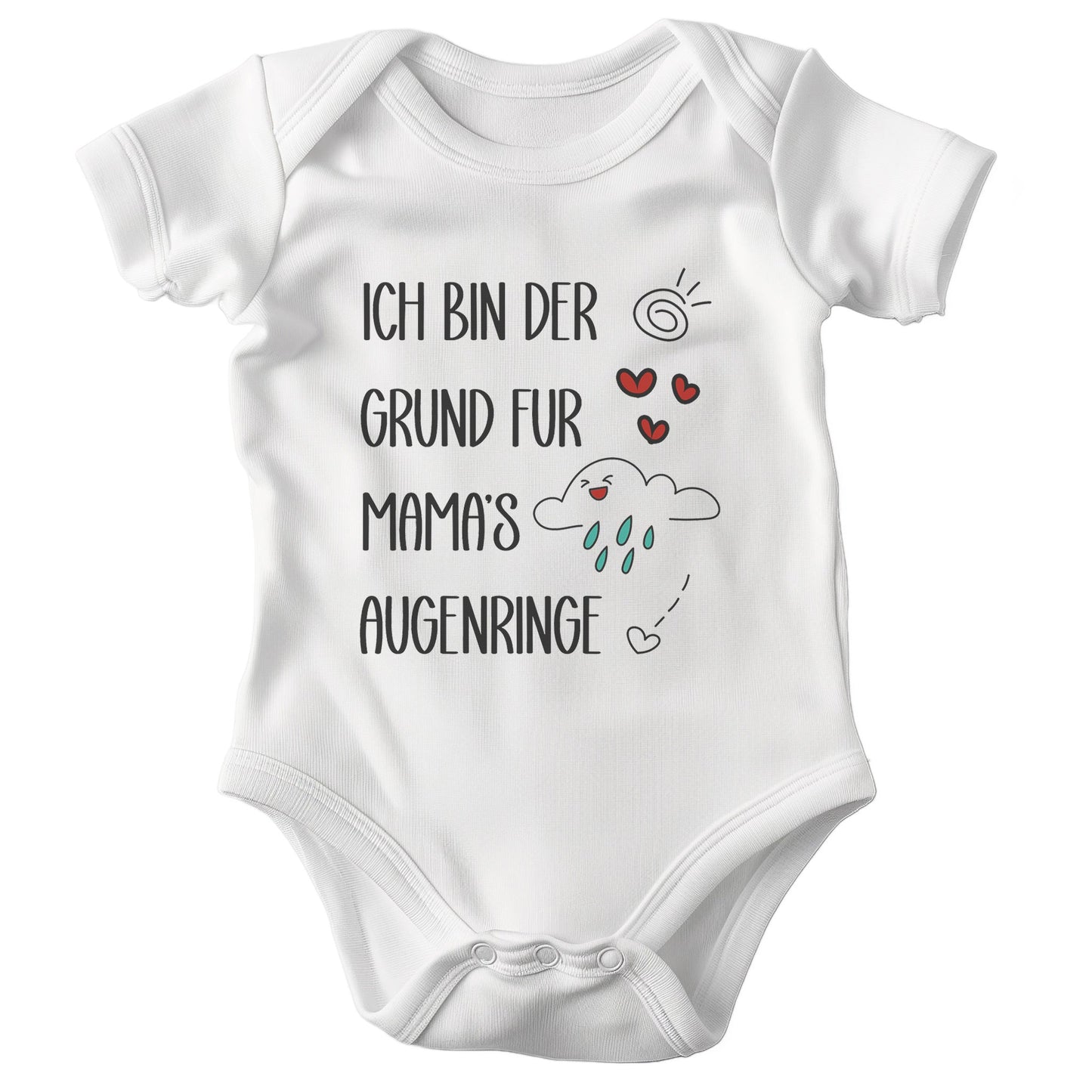 Unisex Babybody Kurzarm BIO-Baumwolle Weiss Strampler Babyparty Geschenk Babshower Schlupfkragen Weicher Einteiler für Neugeborene Babys-Baby Body-22Feels