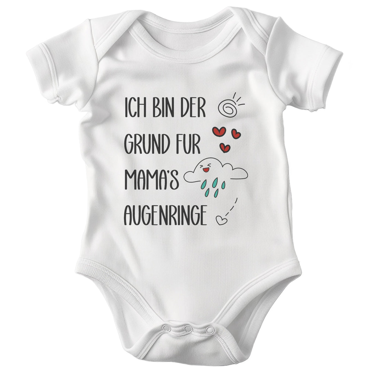 Unisex Babybody Kurzarm BIO-Baumwolle Weiss Strampler Babyparty Geschenk Babshower Schlupfkragen Weicher Einteiler für Neugeborene Babys-Baby Body-22Feels