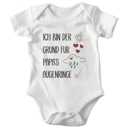 Unisex Babybody Kurzarm BIO-Baumwolle Weiss Strampler Babyparty Geschenk Babshower Schlupfkragen Weicher Einteiler für Neugeborene Babys-Baby Body-22Feels
