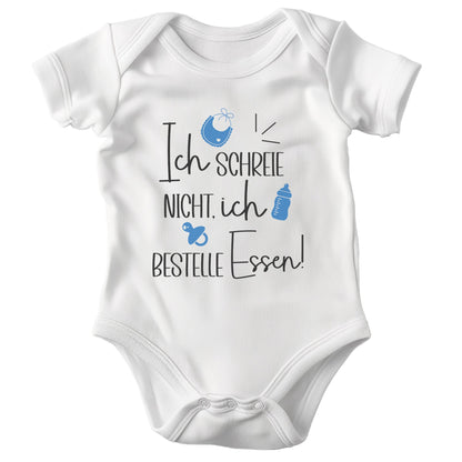 Junge Babybody Kurzarm BIO-Baumwolle Weiss Strampler Babyparty Geschenk Babshower Schlupfkragen Weicher Einteiler für Neugeborene Babys-Baby Body-22Feels