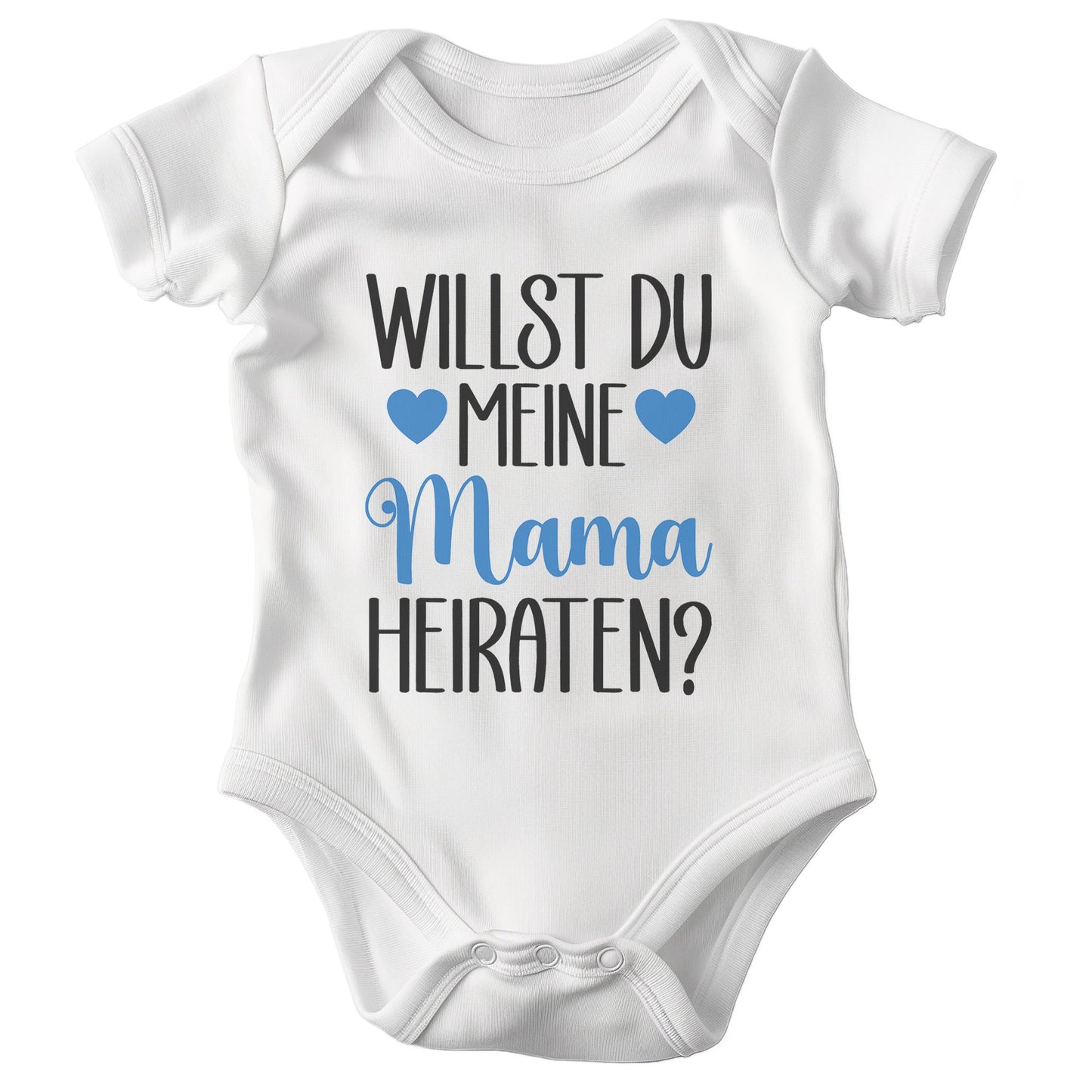 Unisex Babybody Kurzarm Willst du meine Mama heiraten BIO-Baumwolle Weiss Strampler Babyparty Geschenk Babshower Schlupfkragen Weicher Einteiler für Neugeborene Babys-Baby Body-22Feels