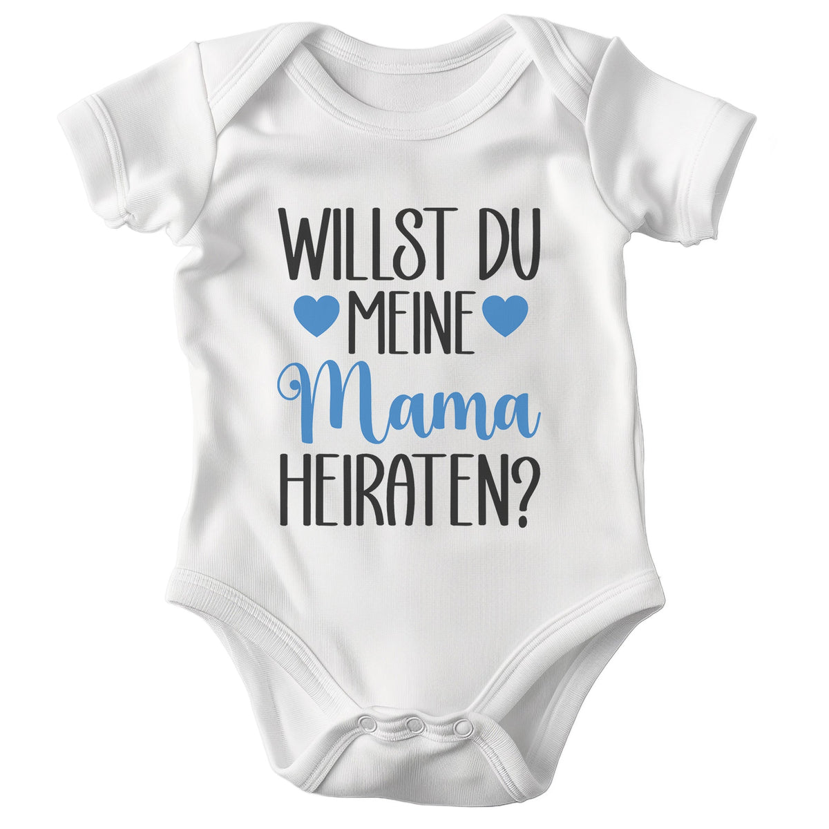 Unisex Babybody Kurzarm Willst du meine Mama heiraten BIO-Baumwolle Weiss Strampler Babyparty Geschenk Babshower Schlupfkragen Weicher Einteiler für Neugeborene Babys-Baby Body-22Feels