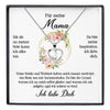 22Feels® Für Meine Mama Geschenk Muttertag Geburtstag Silber 925/000 Herz Halskette Valentinstag Frauen Schmuck mit Karte Mutter Weihnachten Damen Collier Eltern-Schmuck mit Botschaftskarte - Herz21-22Feels