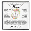 22Feels® Wunderbarste Mama Geschenk Muttertag Geburtstag Silber 925/000 Herz Halskette Valentinstag Frauen Schmuck mit Karte Mutter Weihnachten Damen Collier Eltern-Schmuck mit Botschaftskarte - Herz21-22Feels