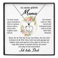 22Feels® Geliebte Mama Geschenk Muttertag Geburtstag Silber 925/000 Herz Halskette Valentinstag Frauen Schmuck mit Karte Mutter Weihnachten Damen Collier Eltern-Schmuck mit Botschaftskarte - Herz21-22Feels