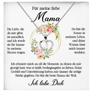 22Feels® Liebe Mama Geschenk Muttertag Geburtstag Silber 925/000 Herz Halskette Valentinstag Frauen Schmuck mit Karte Mutter Weihnachten Damen Collier Eltern-Schmuck mit Botschaftskarte - Herz21-22Feels