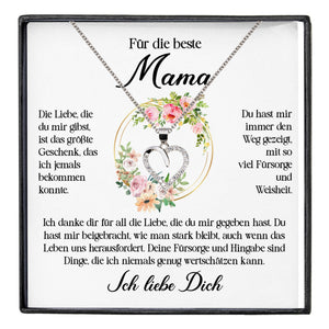 22Feels® Beste Mama Geschenk Muttertag Geburtstag Silber 925/000 Herz Halskette Valentinstag Frauen Schmuck mit Karte Mutter Weihnachten Damen Collier Eltern-Schmuck mit Botschaftskarte - Herz21-22Feels