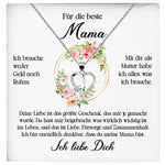 22Feels® Beste Mama Geschenk Muttertag Geburtstag Silber 925/000 Herz Halskette Valentinstag Frauen Schmuck mit Karte Mutter Weihnachten Damen Collier Eltern-Schmuck mit Botschaftskarte - Herz21-22Feels