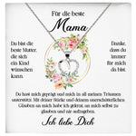 22Feels® Beste Mama Geschenk Muttertag Geburtstag Silber 925/000 Herz Halskette Valentinstag Frauen Schmuck mit Karte Mutter Weihnachten Damen Collier Eltern-Schmuck mit Botschaftskarte - Herz21-22Feels