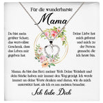 22Feels® Wunderbarste Mama Geschenk Muttertag Geburtstag Silber 925/000 Herz Halskette Valentinstag Frauen Schmuck mit Karte Mutter Weihnachten Damen Collier Eltern-Schmuck mit Botschaftskarte - Herz21-22Feels