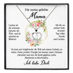 22Feels® Geliebte Mama Geschenk Muttertag Geburtstag Silber 925/000 Herz Halskette Valentinstag Frauen Schmuck mit Karte Mutter Weihnachten Damen Collier Eltern-Schmuck mit Botschaftskarte - Herz21-22Feels