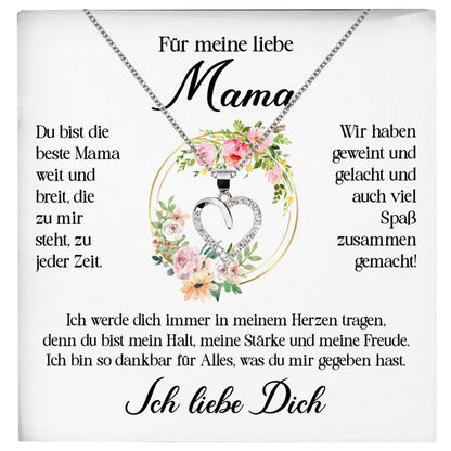 22Feels® Liebe Mama Geschenk Muttertag Geburtstag Silber 925/000 Herz Halskette Valentinstag Frauen Schmuck mit Karte Mutter Weihnachten Damen Collier Eltern-Schmuck mit Botschaftskarte - Herz21-22Feels