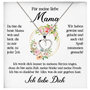 22Feels® Liebe Mama Geschenk Muttertag Geburtstag Silber 925/000 Herz Halskette Valentinstag Frauen Schmuck mit Karte Mutter Weihnachten Damen Collier Eltern-Schmuck mit Botschaftskarte - Herz21-22Feels