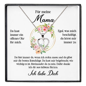 22Feels® Liebe Mama Geschenk Muttertag Geburtstag Silber 925/000 Herz Halskette Valentinstag Frauen Schmuck mit Karte Mutter Weihnachten Damen Collier Eltern-Schmuck mit Botschaftskarte - Herz21-22Feels
