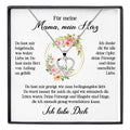 22Feels® Mama Geschenk Muttertag Geburtstag Silber 925/000 Herz Halskette Valentinstag Frauen Schmuck mit Karte Mutter Weihnachten Damen Collier Eltern-Schmuck mit Botschaftskarte - Herz21-22Feels