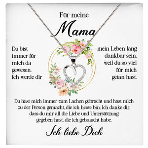 22Feels® Mama Geschenk Muttertag Geburtstag Silber 925/000 Herz Halskette Valentinstag Frauen Schmuck mit Karte Mutter Weihnachten Damen Collier Eltern-Schmuck mit Botschaftskarte - Herz21-22Feels